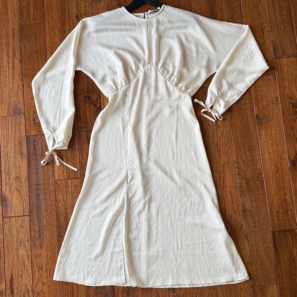 NAKD Beige Long Sleeve Dress Size Small